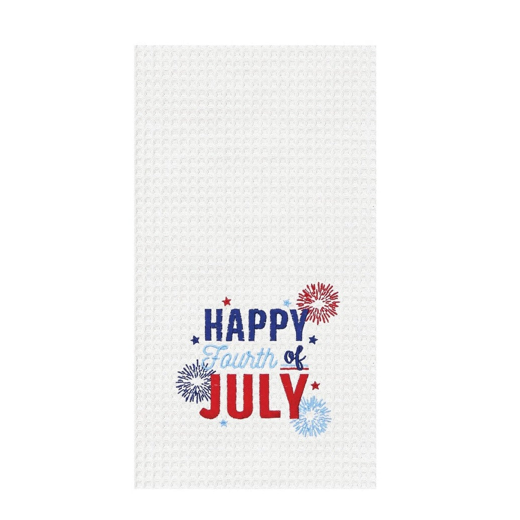 Happy Fourth of July Fireworks Patriotic Kitchen Towel