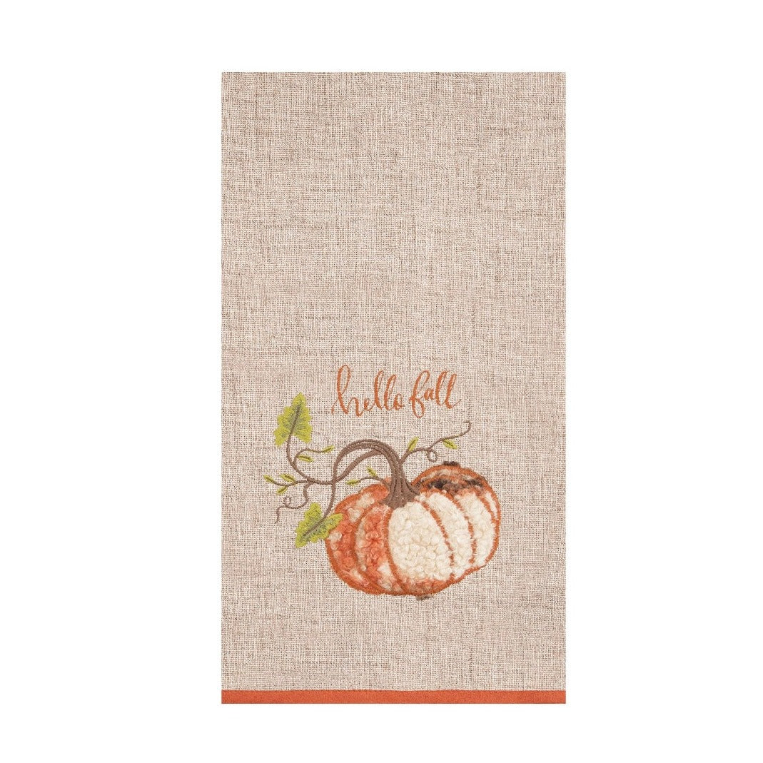 Hello Fall Pumpkin Kitchen Towel